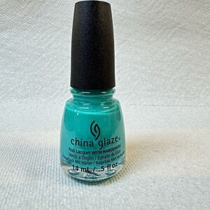 China Glaze Turned Up Turquoise Turquoise  0.5 fl oz 70345 new without box